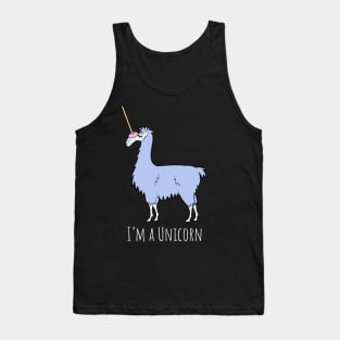 Funny Llama Unicorn Lllamacorn Tank Top